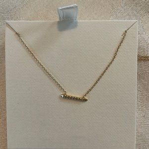 Stellar and Dot covet Diamond bar necklace 14k gold